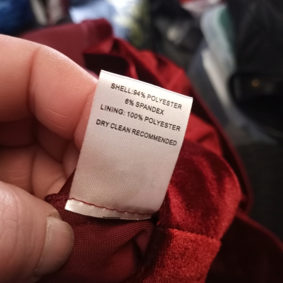 ALI & JAY Red Velvet Faux Wrap Midi Dress - Picture 3 of 6